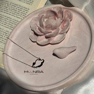 گردنبند نقشه ایران استیل نقره‌ای