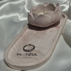 انگشتر نگین صورتی زنانه