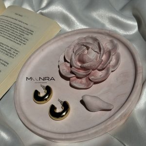گوشواره نیم حلقه طلایی بولد
